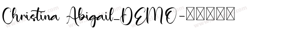 Christina Abigail_DEMO字体转换